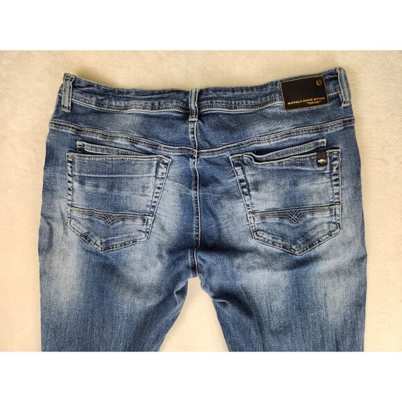 Buffalo David Bitton Jeans Mens 35"x27" Evan-X Straight Stretch Distressed - Picture 9 of 14